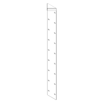 Piesă de colț oțel Corten 180° 100 cm