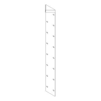 Piesă de colț oțel Corten 180° 80 cm