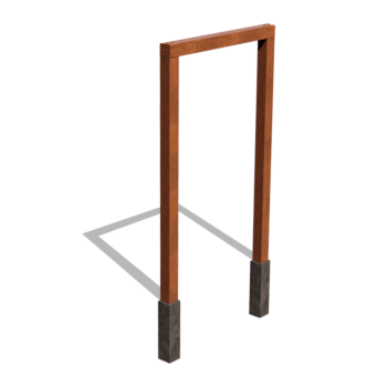 Pergolă din oțel corten formă dreaptă 150 cm