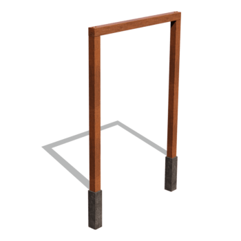 Pergolă din oțel corten formă dreaptă 200 cm