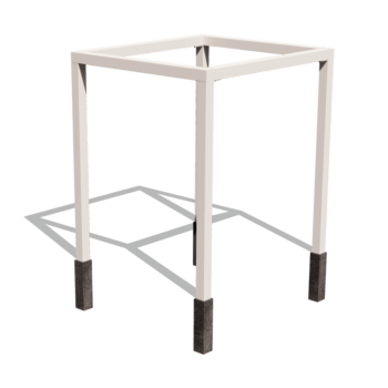 Pergolă din oțel acoperit cu pulbere configurație pătrat 224 x 200 cm