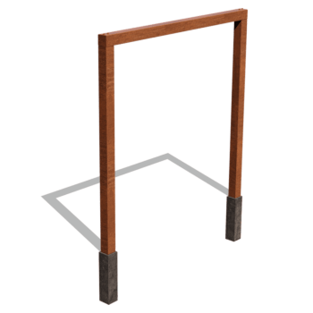 Pergolă din oțel corten formă dreaptă 250 cm