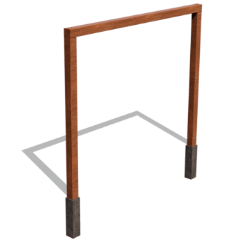 Pergolă din oțel corten formă dreaptă 300 cm