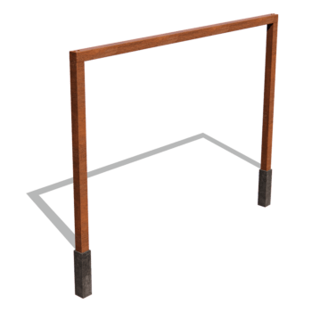 Pergolă din oțel corten formă dreaptă 400 cm