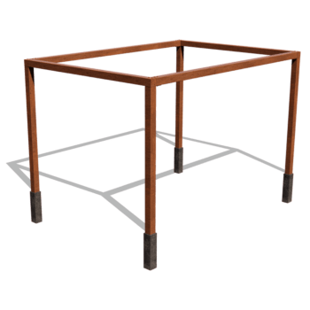 Pergolă din oțel corten configurație pătrat 424 x 300 cm