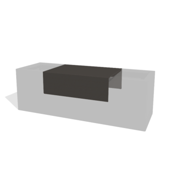 Platformă pentru jardinieră din oțel acoperit cu pulbere 60 x 41 x 20 cm