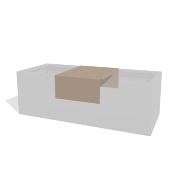 Platformă pentru jardinieră din oțel acoperit cu pulbere 40 x 51 x 20 cm