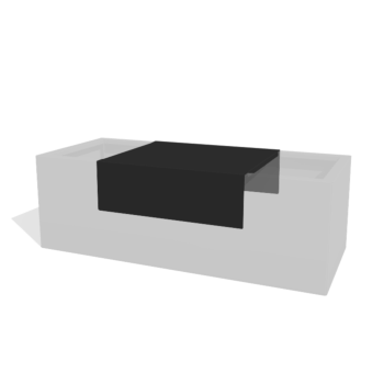 Platformă pentru jardinieră din oțel acoperit cu pulbere 60 x 51 x 20 cm