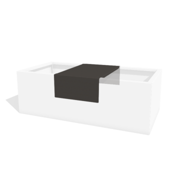 Platformă pentru jardinieră din oțel acoperit cu pulbere 40 x 61 x 20 cm