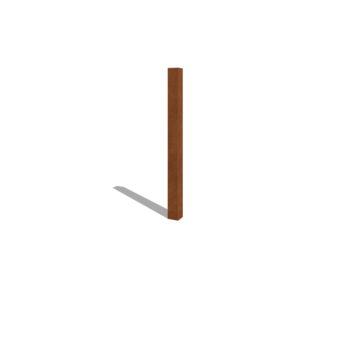 Stâlp pentru gard din oțel corten 150 cm