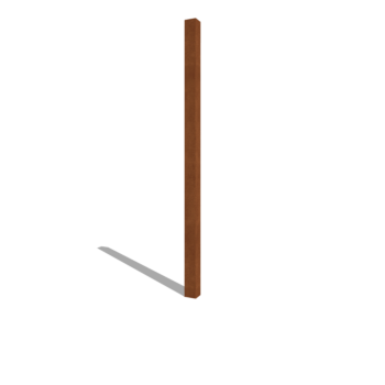 Stâlp pentru gard din oțel corten 200 cm