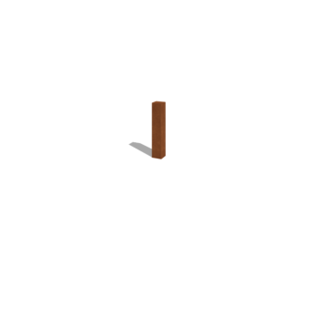 Stâlp pentru gard din oțel corten 60 cm