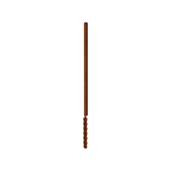 Gardă din oțel corten H stolp intermediar cu pin de pământ 190 x 6 x 6 cm