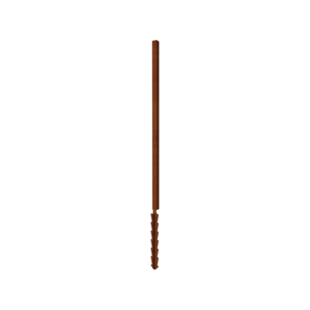 Gardă din oțel corten H stolp final cu pin de pământ 190 x 6 x 6 cm
