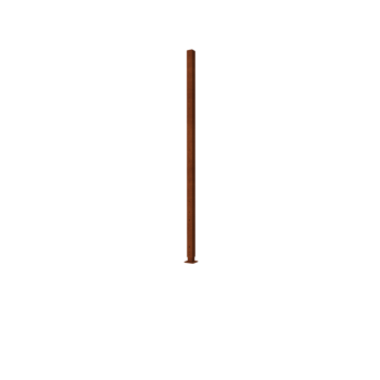 Gardă din oțel corten H stolp intermediar cu plăcuță de bază 190 x 6 x 6 cm