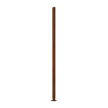 Stâlp de suport din oțel corten formă dreaptă bază plată cu 190 x 6 x 3 cm