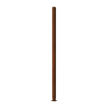 Stâlp de suport din oțel corten bază plată colț cu 190 x 6 x 6 cm