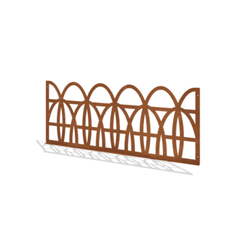 Gard decorativ de grădină din oțel corten T 149 x 60 cm