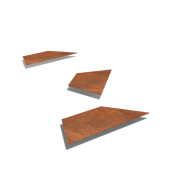 Piatră de cărare din oțel corten Hexagon HH 50