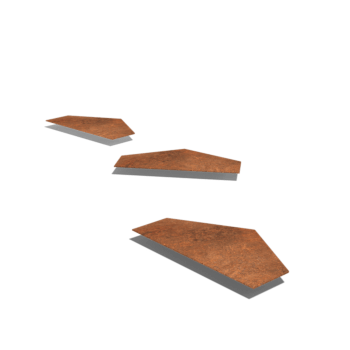 Piatră de cărare din oțel corten Hexagon HV 50