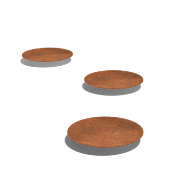 Piatră de cărare din oțel corten Formă rotundă 25