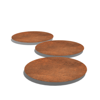 Piatră de cărare din oțel corten Formă rotundă 50