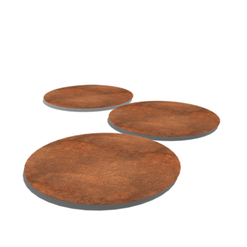 Piatră de cărare din oțel corten Formă rotundă 75