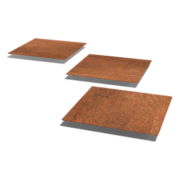 Piatră de cărare din oțel corten Pătrat 40 x 40 cm