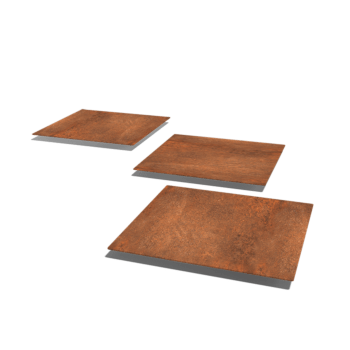 Piatră de cărare din oțel corten Pătrat 50 x 50 cm