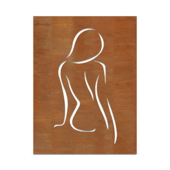 Decor de perete din oțel corten Femeie
