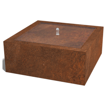 Fântână din oțel corten 100 x 100 x 40 cm