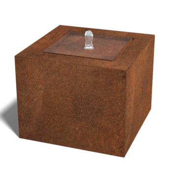 Fântână din oțel corten 50 x 50 x 40 cm