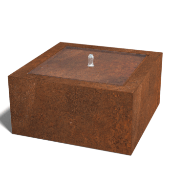 Fântână din oțel corten 80 x 80 x 40 cm