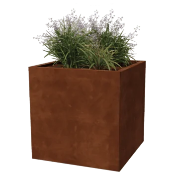 Jardinieră din oțel corten - Pătrat - 70 x 70 cm