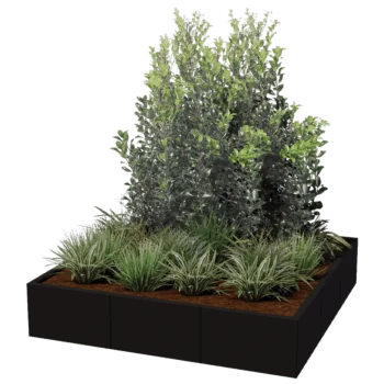 Jardinieră din oțel XXL - Pătrat - 150 x 150 cm