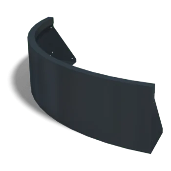 Zid de sprijin din oțel - Curbă exterioară - 100 x 100 x 30 cm