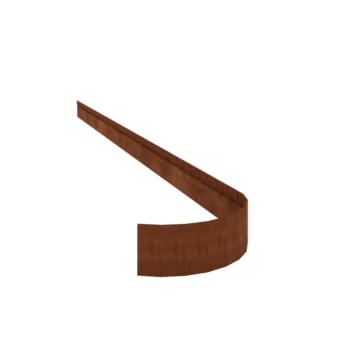 Separator de gazon din oțel corten - Aplatizat FLEX - Înălțime 13 cm - 240 cm