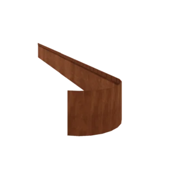 Separator de gazon din oțel corten - Aplatizat FLEX - Înălțime 23 cm - 150 cm