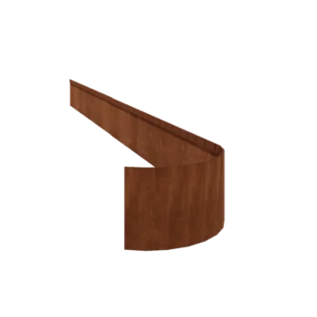 Separator de gazon din oțel corten - Aplatizat FLEX - Înălțime 23 cm - 240 cm