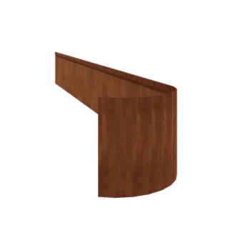 Separator de gazon din oțel corten - Aplatizat FLEX - Înălțime 35 cm - 240 cm