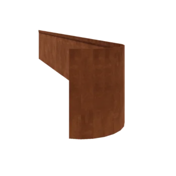 Separator de gazon din oțel corten - Aplatizat FLEX - Înălțime 45 cm - 240 cm