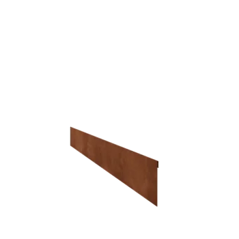 Separator de gazon din oțel corten - Aplatizat - Înălțime 13 cm - 240 cm