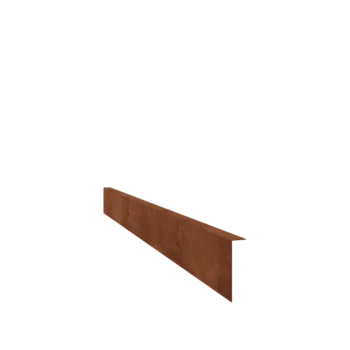 Separator de gazon din oțel corten - Îndoită - Înălțime 12 cm - 150 cm