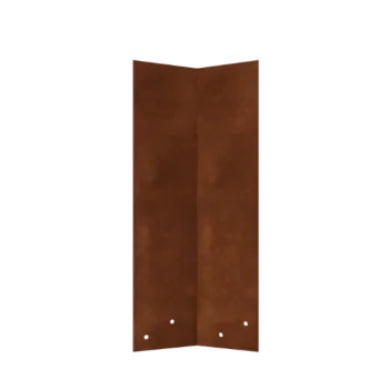 Placă de îmbinare din oțel corten - 45° - Înălțime separator de gazon 45 cm