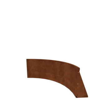 Zid de sprijin din oțel corten - Curbă interioară - 100 x 100 x 50 cm