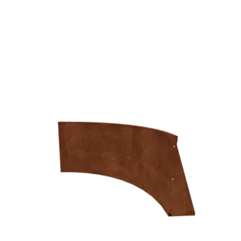 Zid de sprijin din oțel corten - Curbă interioară - 100 x 100 x 60 cm