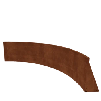Zid de sprijin din oțel corten - Curbă interioară - 150 x 150 x 50 cm
