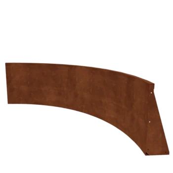 Zid de sprijin din oțel corten - Curbă interioară - 150 x 150 x 60 cm