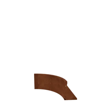 Zid de sprijin din oțel corten - Curbă interioară - 50 x 50 x 30 cm