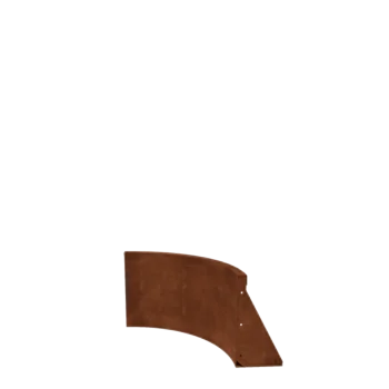 Zid de sprijin din oțel corten - Curbă interioară - 50 x 50 x 40 cm